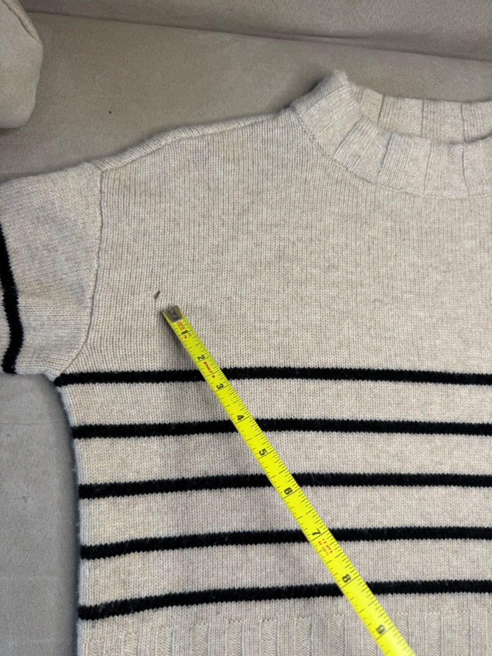 Reformation Mer Regenerative Wool Crewneck Sweater Striped Womens Small - Picture 10 of 11
